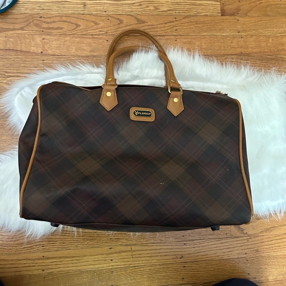 Playboy plaid mini duffel bag playboy generation 2